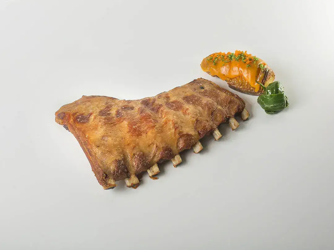 Costilla de Cerdo Duroc con Sal y Pimienta Regenerada Costilla de Cerdo Duroc con Sal y Pimienta Regenerada